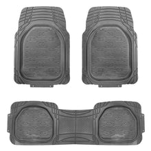 Leatherette Seat Cushion Bucket Covers Pair Brown w/ Gray Floor Mats For Car