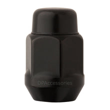 100 Black 12x1.25 Closed End Bulge Acorn Lug Nuts - Cone Seat - 13/16" Hex