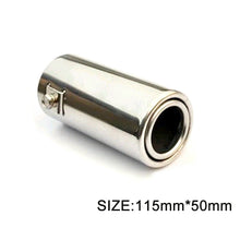 1x Car Rear Round Exhaust Pipe Tail Throat Muffler Tip Stainless Steel Universal