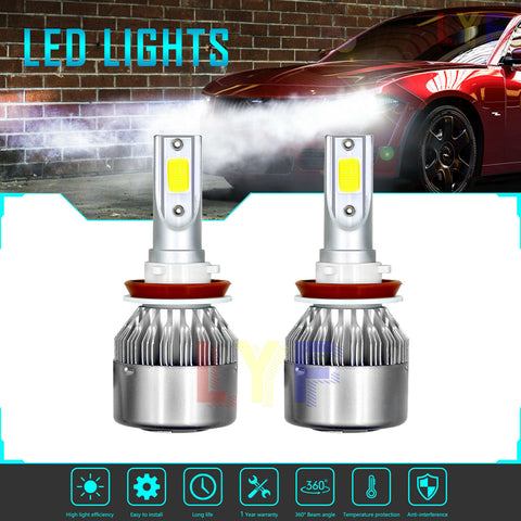 2x H11 LED Headlights for Nissan Pathfinder 2013-2019 Maxima 2009-2018 Low Beam