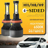 H11/H9/H8 LED Headlight Kit Low Beam Bulb Super Bright 6000K 60 Days Free Return