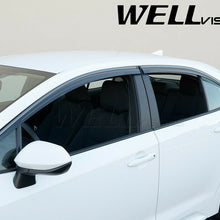 Wellvisors Rain Guard Deflectors Visors For Toyota Corolla 2020-Up Black Trim