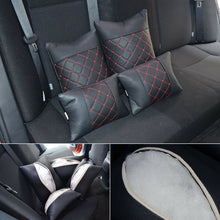 5 Seats Car Seat Cover Front+Rear Cushion PU Leather W/Pillow All Seasons Size S