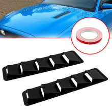 2x Car Bonnet Hood Vent Louvers 5 Scoop Cover Air-Flow Inlet Black Accessories