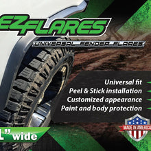 EZ Flares Universal Flexible Rubber Fender Flares Easy Peel & Stick for TOYOTA