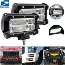 2pcs 72W LED Work Light Bar Flood Driving Lamp For Jeep SUV Truck Boat Offroad