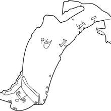 Nissan 63841-7FA0A Fender Splash Shield (Left