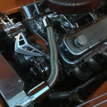 24" Stainless Steel Chrome Radiator Flex Coolant Water Hose Kit w/Radiator Cover