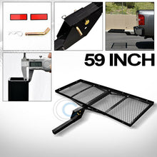 59" Black Mesh Folding Trailer Hitch Cargo Carrier Rack Tray For 2" Receiver C16