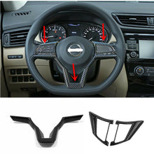 Carbon fiber look Steering Wheel Trim 3pcs For NISSAN ROGUE 2017 - 2020