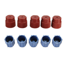 10x A/C AC Charging Port Service Cap R134a 13mm 16mm High&Low Side Caps Red Blue