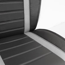 Leatherette Cushion Pad Seat Covers Front For Auto Car SUV Van Gray Black