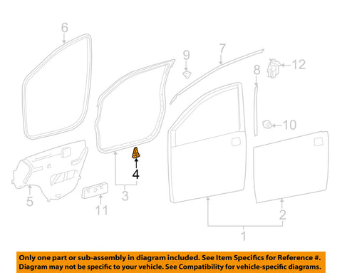 TOYOTA OEM Front-Door Weather Strip Retainer 6786712150