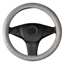 M 38cm Genuine Leather Car Steering Wheel Cover Diamond Breathable Non-Slip Grip