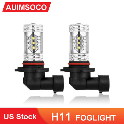H11 LED Bulbs Fog Light High Power DRL White 160W 2x For 2007-2018 Toyota Camry