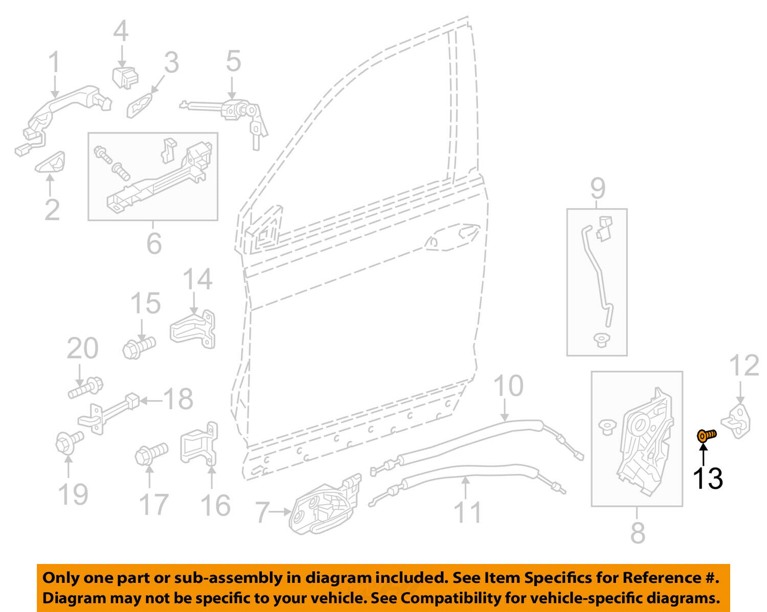 HONDA OEM Front Door-Striker Bolt 90120T2A000