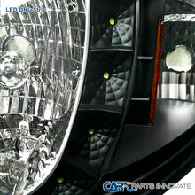 97-03 Ford F150 Expedition Pickup Black SMD LED Headlights Driving Head Lamps