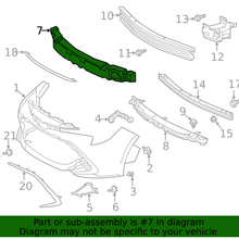 Genuine Toyota Bumper Impact Absorber 52611-12410