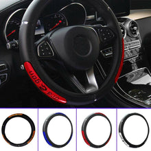 Car Steering Wheel Cover PU Leather Breathable Anti-slip 15inch/38cm Universal