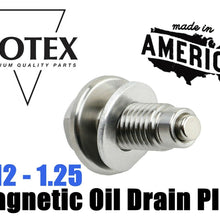 Stainless Steel Oil Drain Plug with NEODYMIUM Magnet ( M12 - 1.25 )