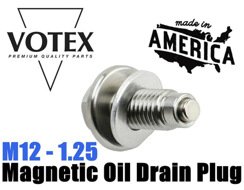 Stainless Steel Oil Drain Plug with NEODYMIUM Magnet ( M12 - 1.25 )