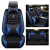 Deluxe PU Leather Non-Slip Car Seat Covers Cushion Pad Front Rear Protector Set