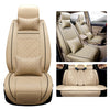 100% PU Leather Luxury Car Seat Covers Set Protector Universal 5-Seats Cushions