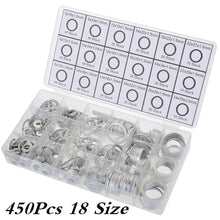 450Pcs Car Engine Oil Drain Plug Aluminum Crush Ring Sealing Rings Accessories