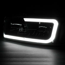 For 1999-2006 GMC Sierra 1500 2500 G2 DRL LED Black Clear Headlights+Bumper 4PCS