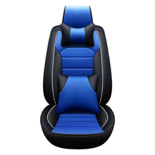 Black+Blue Luxury Deluxe SUV Car Seat Covers Protectors Cushion+Headest Full Set