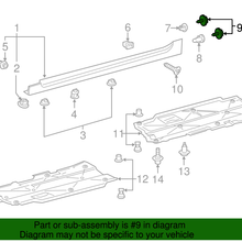 Genuine Toyota Rocker Molding Screw 90159-60622