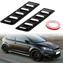 2Pcs Car Bonnet Hood Vent Louvers 5 Scoop Cover Air-Flow Inlet Black 44*13*6.5cm