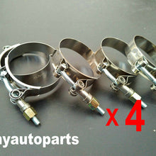 76mm 4PCSx 3" inch Turbo Pipe Hose Coupler T-bolt Clamps Stainless Steel 79-87MM