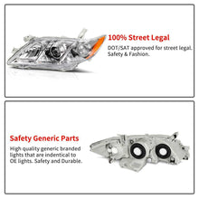 Headlights Assembly for 2007-2009 Toyota Camry Projector Headlamps Replacement