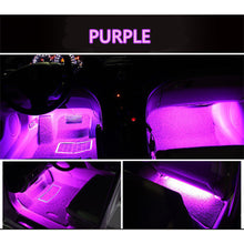 4x 9 LED Charge Car Interior Light Accessories Foot Car Auto Decorative Lamp