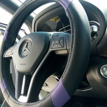 Limited Edition Black Purple PU Leather Steering Wheel Cover Lady First Choice