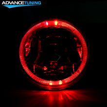 5" Inch Round Headlights Conversion Angel Eye Crystal Clear Red Halo LED 2Pcs