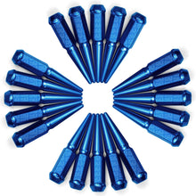 20pc 4.5" Spike Lug Nuts 12x1.25 fits Q50 Maxima GT-R Sylivia Subaru WRX Blue