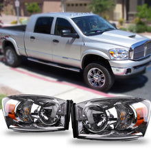 for 2006-2008 Dodge Ram Pickup Headlights Chrome Clear Headlamps Assembly PAIR