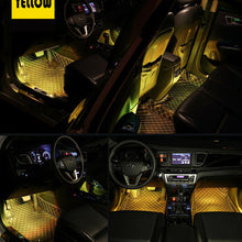 4x 12 LED RGB Car Interior Atmosphere Footwell Strip Lights Floor Decor Lamps