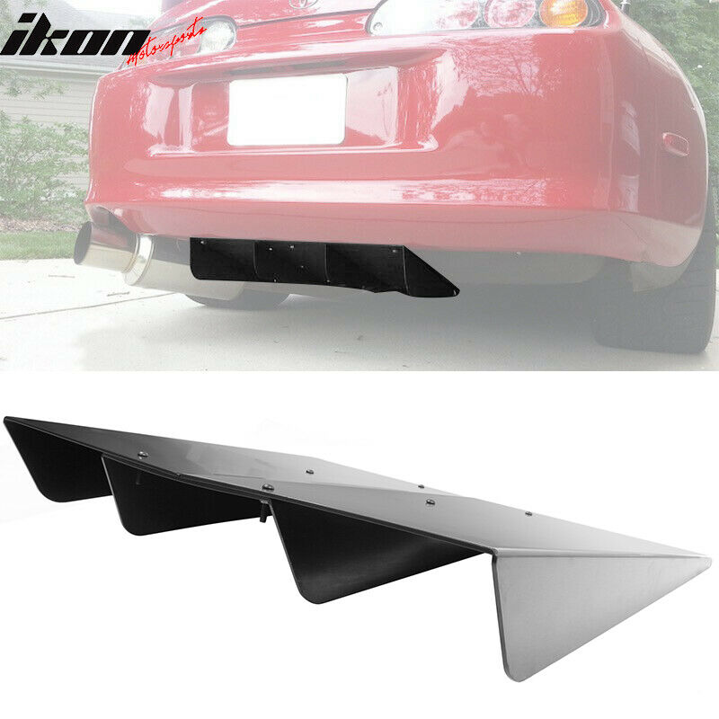 Universal Rear Bumper Diffuser Assembly Cover 22x20 in Unpainted - ABS Plastic