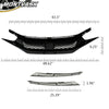 For 2019-2020 Honda Civic Type-R Style ABS Front Bumper Mesh Grille W/Eyebrows