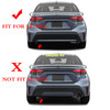 2020 For Toyota Corolla Carbon fiber Look Rear trim strip+rear bumper Cover trim