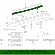 Genuine Toyota Upper Molding 76812-12170