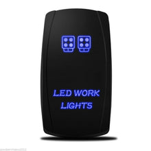 1x Car 12V 20A Bar ARB 5P Push Rocker Toggle Switch Blue LED Light Waterproof