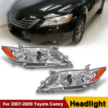 Fit 2010-2011 Toyota Camry Chrome Housing Amber Corner Projector Headlight/Lamp