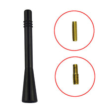 Black Universal Car Auto Short Stubby Antenna Aerial AM/FM Radio Mast+2 Screws