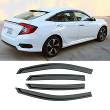 4x Smoke Window Visors Rain Deflectors Sun Vent For Honda Civic Sedan 2016-2020