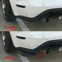 Carbon Fiber Style Rear Bumper Fin Canard Splitter Diffuser Valence Spoiler Lip