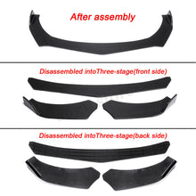 Carbon Fiber Look Universal Car Front Bumper Lip Chin Spoiler Splitters Body Kit